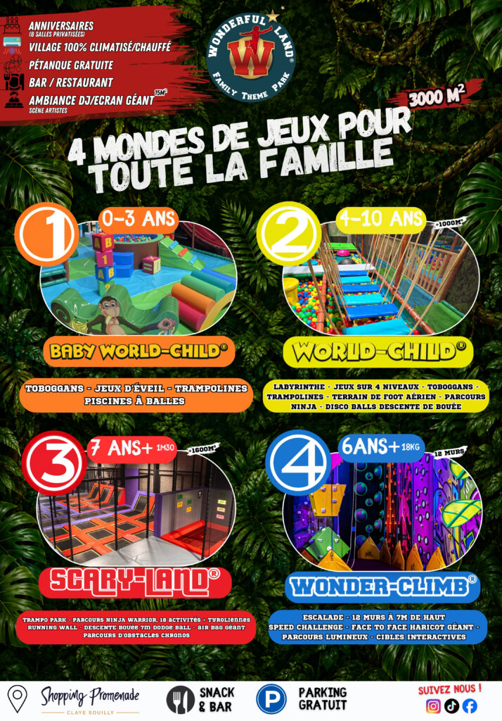 LE PLUS GRAND PARC INDOOR DE LA RÉGION !
